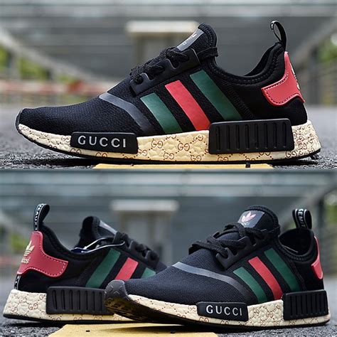 custom gucci x adidas nmd black|Gucci X Adidas originals.